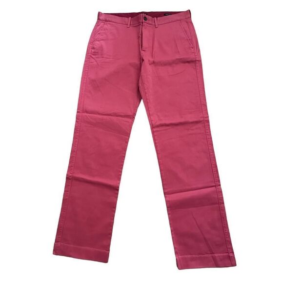 J. Crew ~ Straight Leg Men”s Chino pants ~ muted red color ~ size 33/32 - Picture 1 of 7